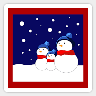 Funny snowmans Sticker